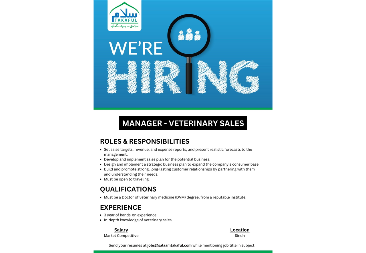 Manager - Veterinary Sales