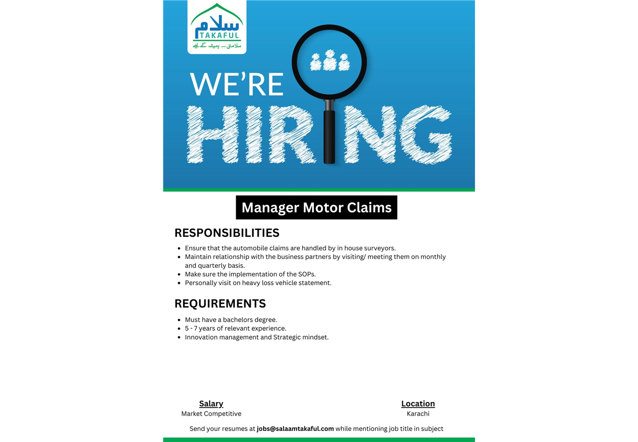 Manager Motor Claims
