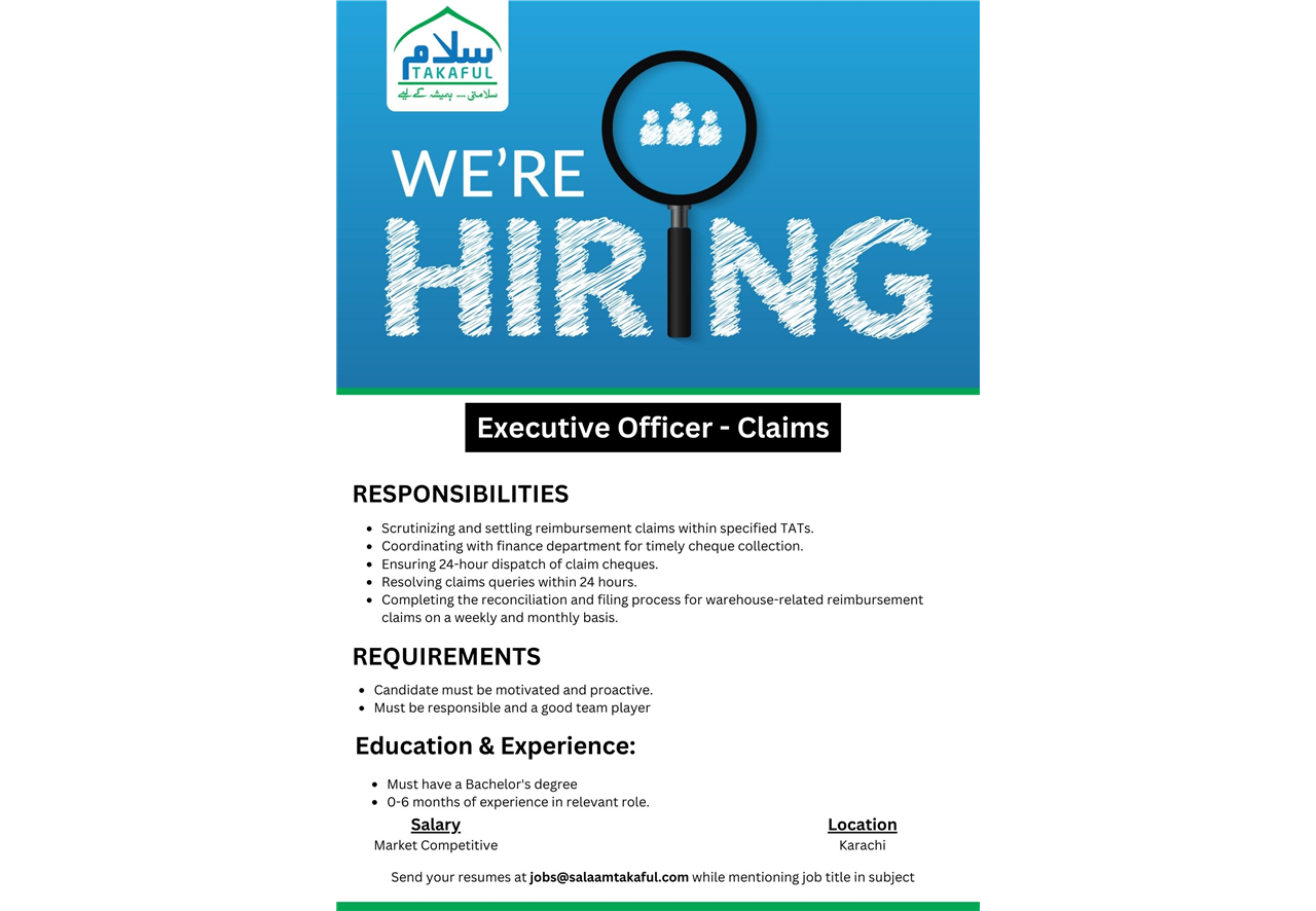 Executive Officer-Claims