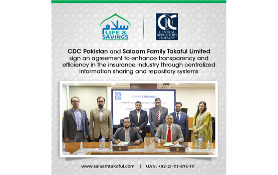 CDC and Salaam Family Takaful sign an agreement to enhance transparency and efficiency in the insurance industry through centralized information sharing and repository systems